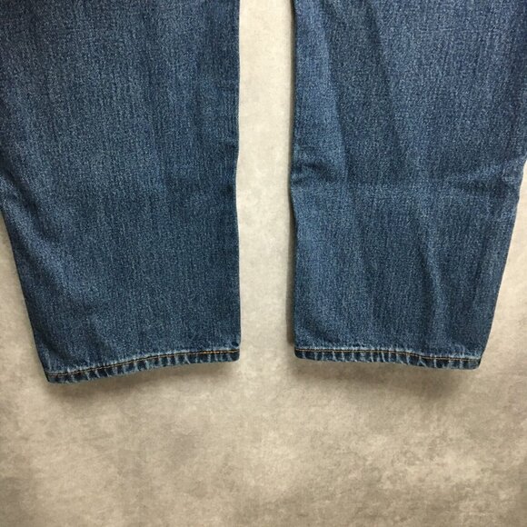 Levis 505 Regular Fit Mens Blue Jeans size 38x29 Denim 100% Cotton Zipper Fly - Picture 9 of 9